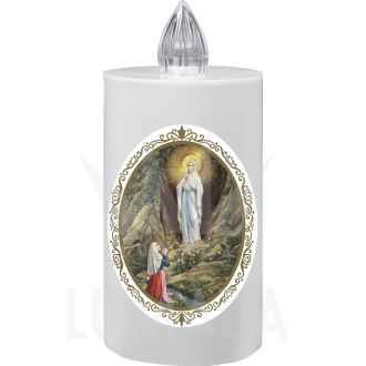 Lumino elettrico colore bianco con immagine di Madonna immacolata